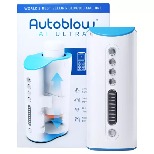 Autoblow A.I. Ultra - masturbátor ústa na elektrinu - biely