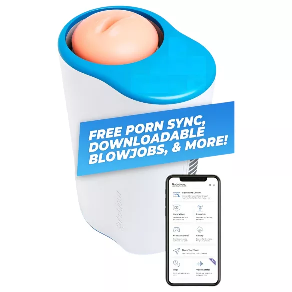 Autoblow A.I. Ultra - masturbátor ústa na elektrinu - biely