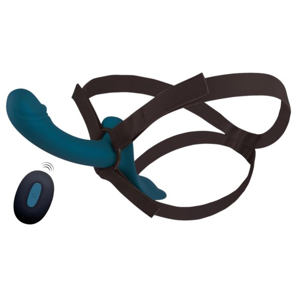You2Toys - strap-on vibrátor set (čierny-modrý)