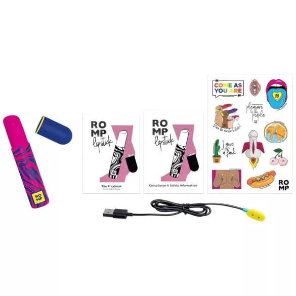 ROMP Lipstick - klitoriálny stimulátor na vlny - nabíjateľný - ružový
