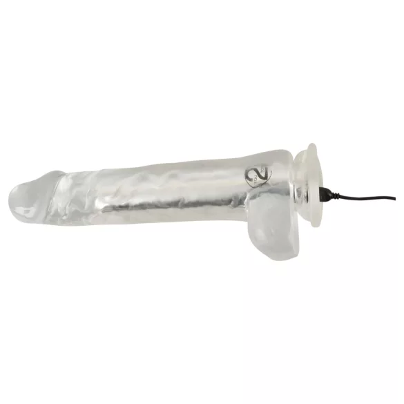 Crystal - Vibrátor s prísavkou (priehľadný)