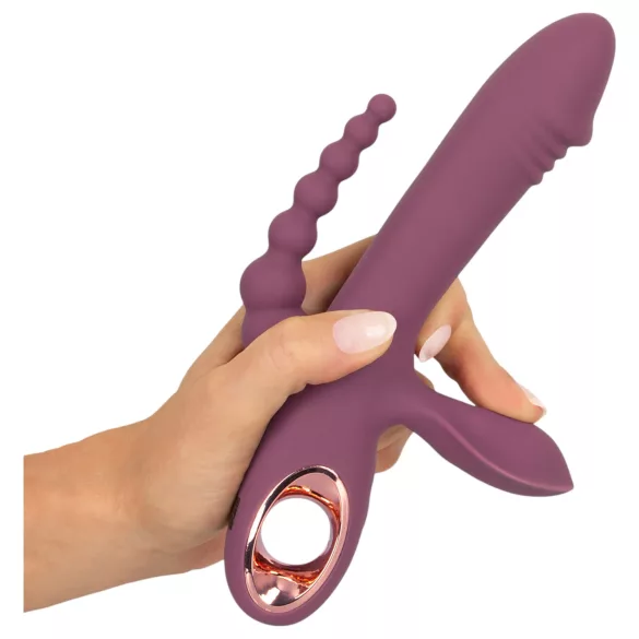 You2Toys - vibrátor s tromi ramenami - nabíjateľný - fialový