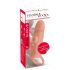 Realistixxx - vibračný návlek na penis s krúžkom (prírodný)