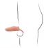 Realistixxx - vibračný erekčný krúžok s návlekom na penis - naturálny