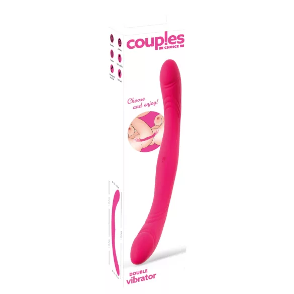 Couples Choice - vibrátor pre páry - obojstranný - ružový