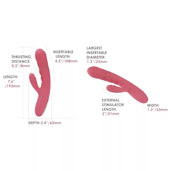 Svakom Avery - vibrátor s pohyblivým ramenom na klitoris - nabíjateľný - ružový