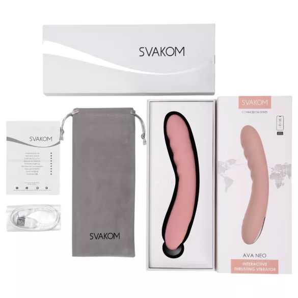 Svakom Ava Neo - thrusting vibrátor - smart funkcia - ružová