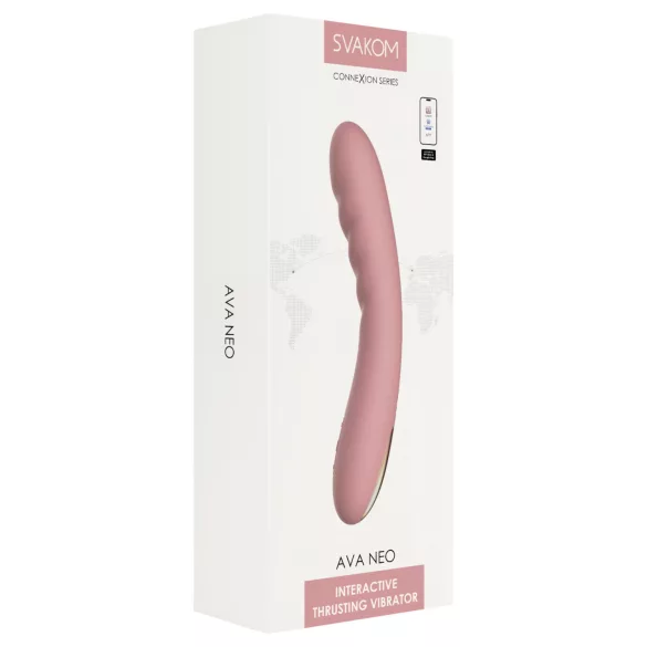 Svakom Ava Neo - thrusting vibrátor - smart funkcia - ružová