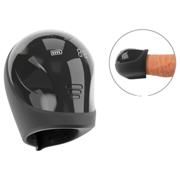 Rebel - vibrátor na žalud - vodotesný - čierny