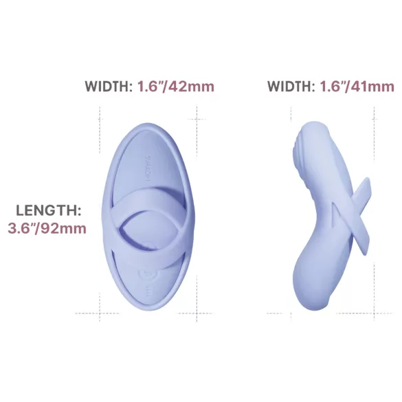 Svakom Echo 2 - vibrátor na prst - smart funkcia - modrý