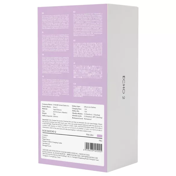 Svakom Echo 2 - vibračný prstový stimulátor - ružový