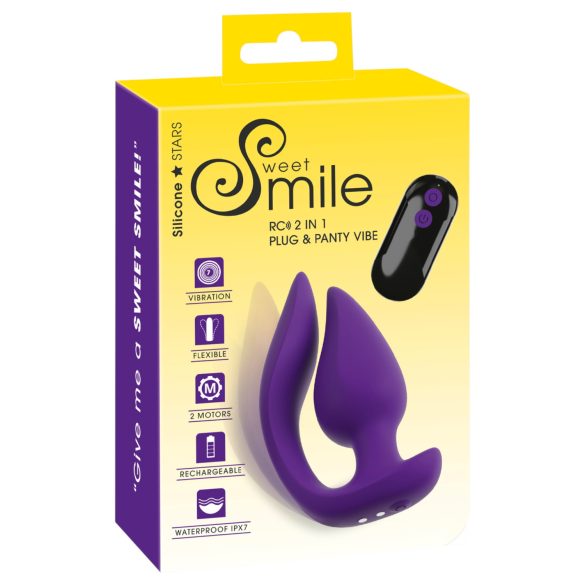 Smile - análny vibrátor a stimulátor klitorisu - fialový