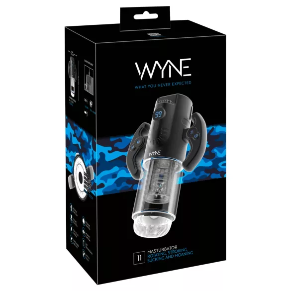 WYNE 11 - automatický masturbátor pre mužov - čierny