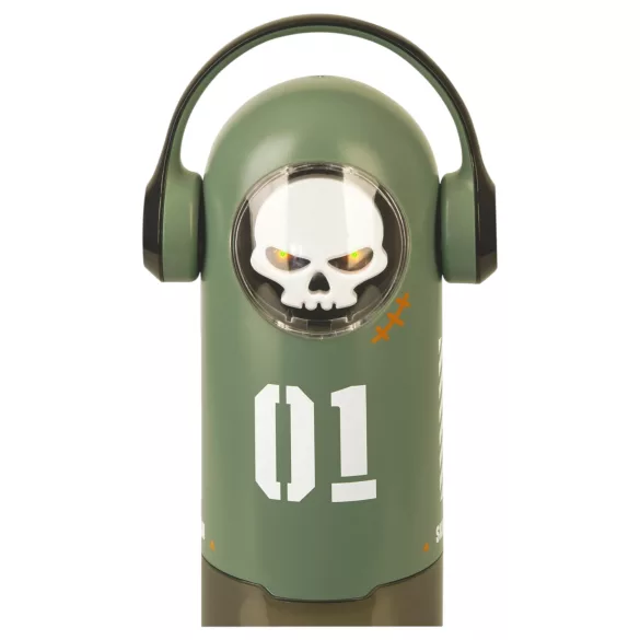 Rebel Skull - tlačiaci a vibračný masturbátor (zelený)