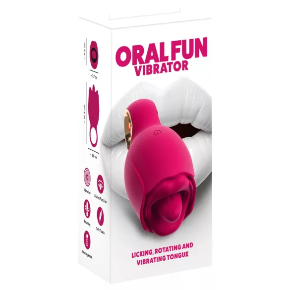You2Toys Oral Fun - jazykový vibrátor na klitoris (ružový)