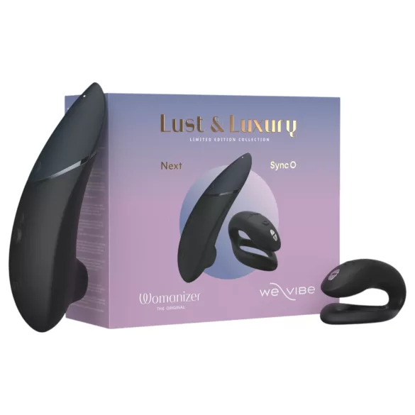 Womanizer Lust&Luxury - klitorálny a párový vibrátor set - čierny