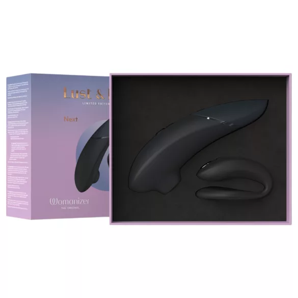 Womanizer Lust&Luxury - klitorálny a párový vibrátor set - čierny