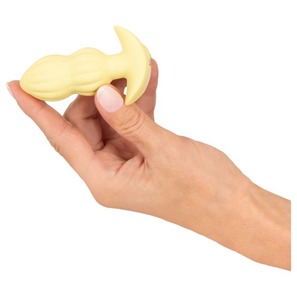 Cuties Mini - análny vibrátor s výstupkami - žltý