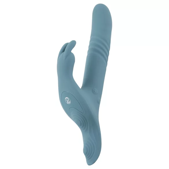 You2Toys - 3-dielny pripínací zajačikový vibračný stimulátor s diaľkovým ovládaním (modrý)