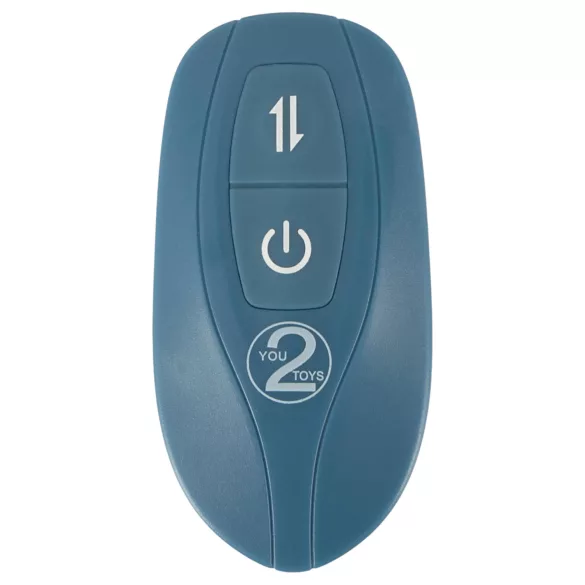 You2Toys - 3-dielny pripínací zajačikový vibračný stimulátor s diaľkovým ovládaním (modrý)