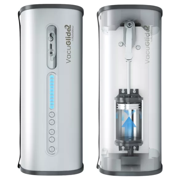 VacuGlide 2 - automatický mužský masturbátor na sieť - luxusný - strieborný
