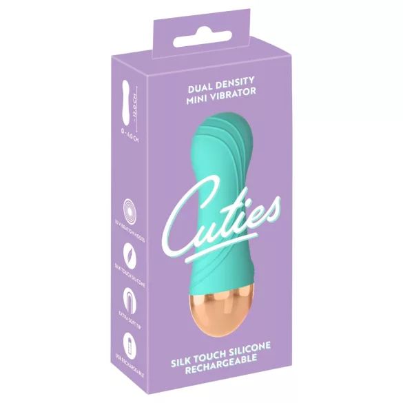 Cuties - akumulátorový, vodotesný mini vibrátor (zelený)