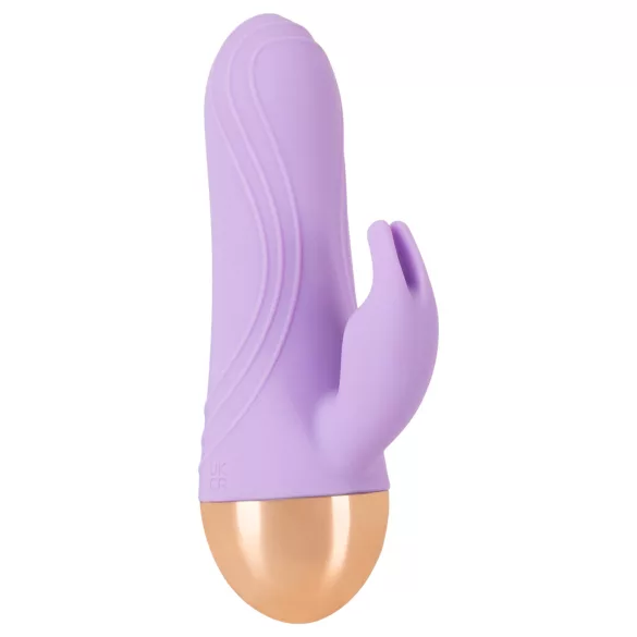 Cuties - akumulátorový, vodotesný mini vibrátor s klitorisovým ramienkom (fialový)