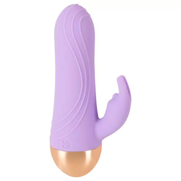 Cuties - akumulátorový, vodotesný mini vibrátor s klitorisovým ramienkom (fialový)