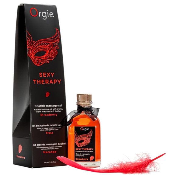 Orgie Sexy Therapy - masážny olej set - jahoda