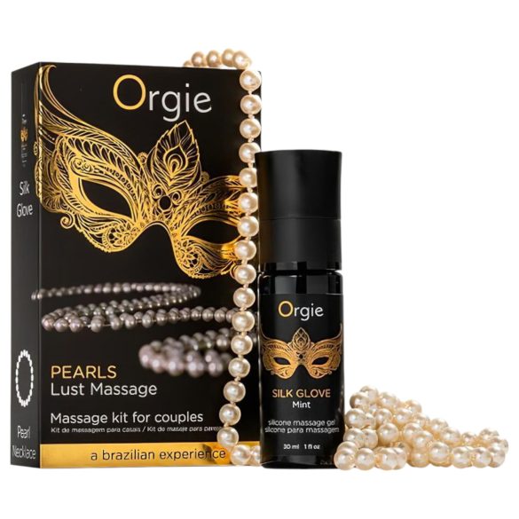 Orgie Pearls Lust - masážny gél s korálkovým náhrdelníkom