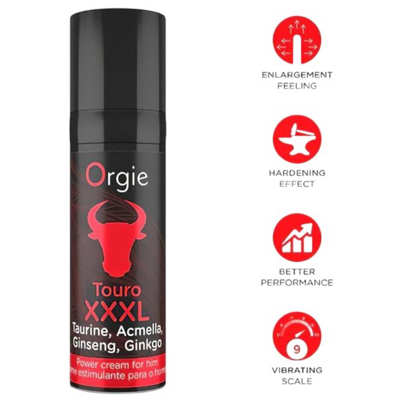 Orgie Touro XXXL - krém na podporu erekcie - 15 ml