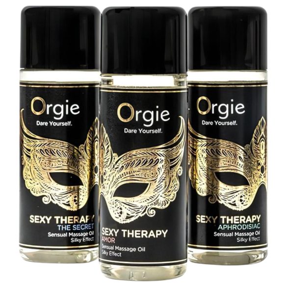 Orgie Sexy Therapy - zmyselný masážny olej set (3x30ml)