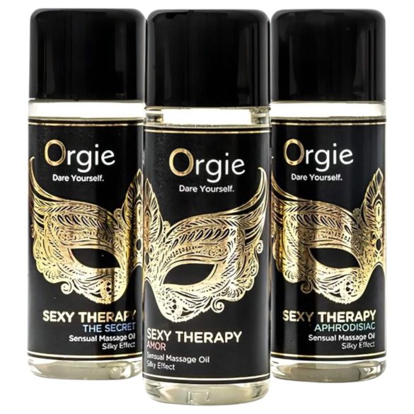 Orgie Sexy Therapy - zmyselný masážny olej set (3x30ml)