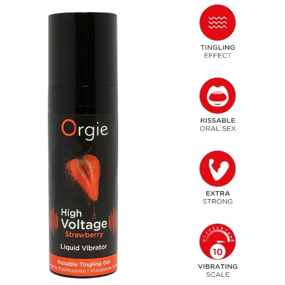 Orgie - tekutý vibrátor - jahoda - 15 ml