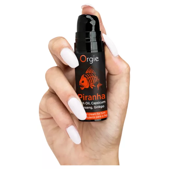 Orgie Piranha Power Cream - Stimulačný krém na zvýšenie potencie pre mužov (15 ml)