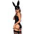 Obsessive OB7008 Sexy Bunny - sexy zajačik kostým (čierny) - L/XL