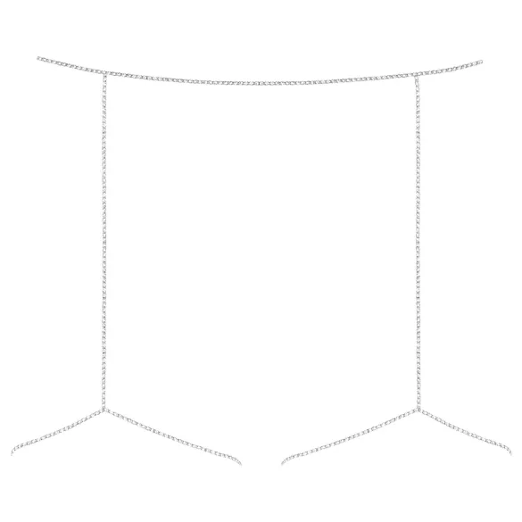 Obsessive Bijou 905 - luxus telový pásik (strieborný) - S-L