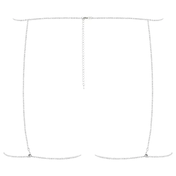 Obsessive Bijou 905 - luxus telový pásik (strieborný) - S-L