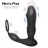 Men's Play - inteligentný, tlačný análny vibrátor (čierny)