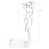 Passion BS035 - ramienka, otvorený sieťový body (čierny) - S-L