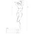 Passion BS064 - otvorené sieťované body (červené) - S-L