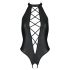 Passion Nancy - otvorené body s krížovými ramienkami (čierne) - L/XL