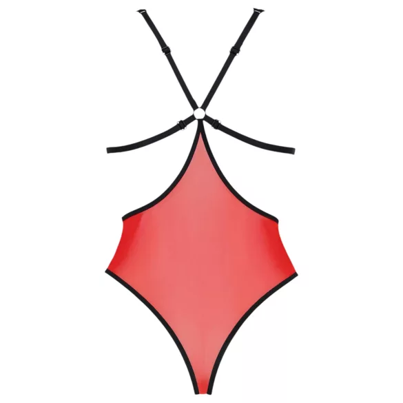 Passion Peonia - Body s bočnými výrezmi (červená) - L/XL