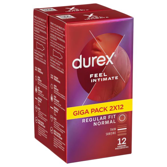 Durex Feel Intimate - tenké kondómy balenie (2x12ks)
