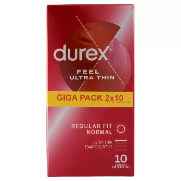 Durex - ultra tenké kondómy - extra citlivé - 2x10 ks