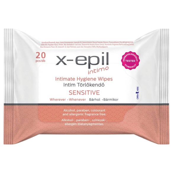 X-Epil Intimo Sensitive - intímne utierky (20 ks)