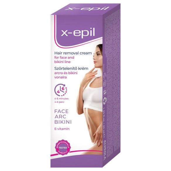 X-Epil - depilačný krém na tvár a bikinovú oblasť (40ml)