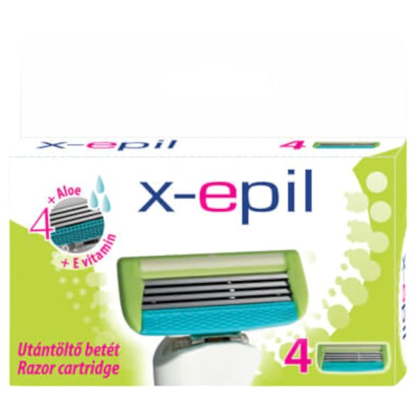 X-Epil - Dámske holiace hlavice s 4 čepeľami (4 ks)