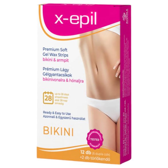 X-Epil - depilačné pásiky - bikinová zóna/podpažie - 12 kusov