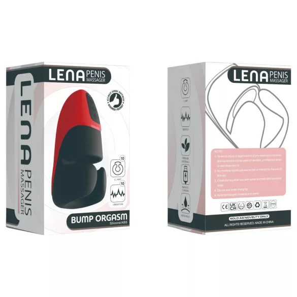 Lena - vibračný zverovací masturbátor (červený)